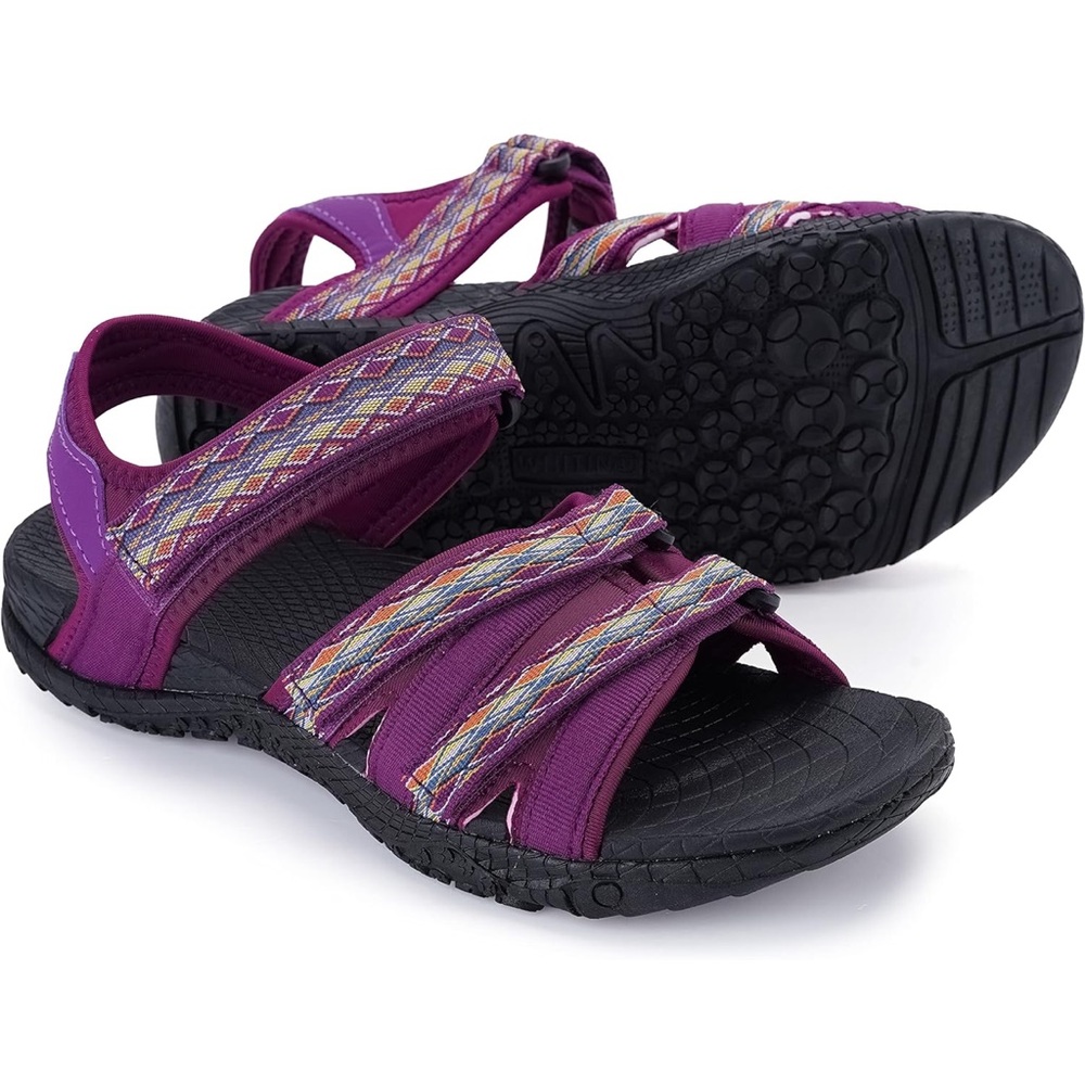 NWT Women’s Hiking Sandals with Arch Support Adjustable Hook and Loop Straps 8.5